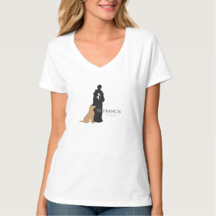 Lantgårdkvinna för LCAR St Francis V-nacke skjor T Shirt
