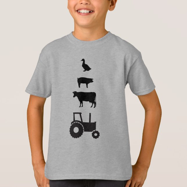 Lantgårdungeskjorta T-shirt (Framsida)