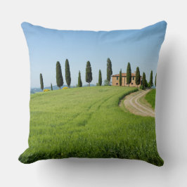Lantgårdvilla med cypressträd i Tuscany Kudde