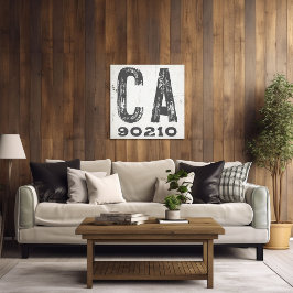 Lanthouse Rustic State Zip Code California Canvastryck
