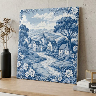 Lantlig akvedukt Blommig passage lantligt liv Kakelplatta