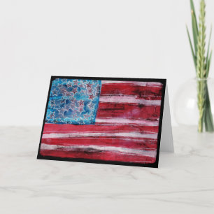 Lantlig amerikanska flaggan kort