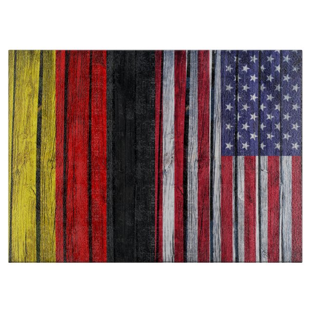 Lantlig amerikanska flaggan och tysk flagga (Framsidan)