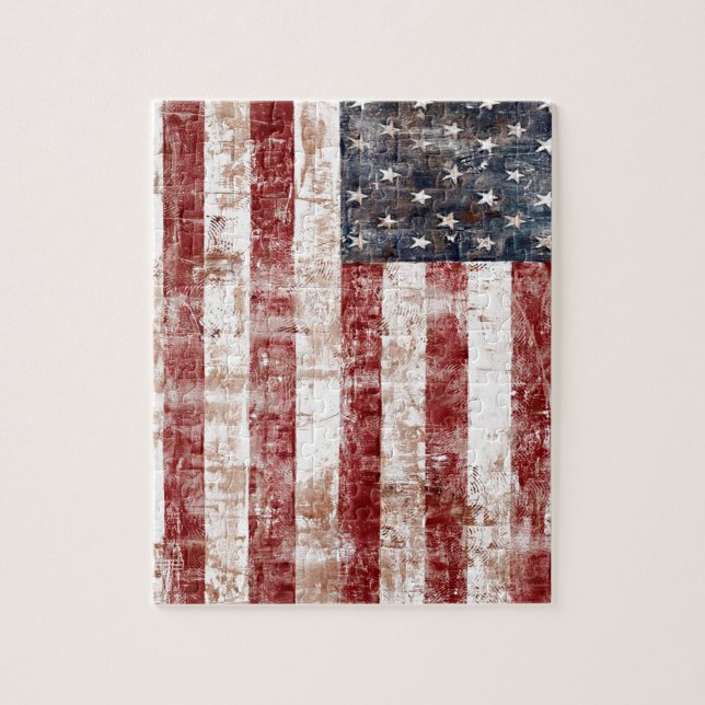 Lantlig amerikanska flaggan pussel (Vertikal)