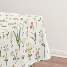 Lantlig äng med vilda blommor Handritad flerfärgad