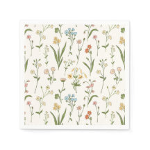 Lantlig äng med vilda blommor Handritad flerfärgad