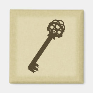 Lantlig antikvitetnyckel magnet
