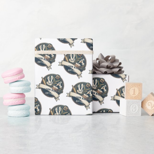 Lantlig Bakarbutik Sötsaker Efterrätt Sött Tårta A Presentpapper (Baby Shower)