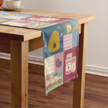 Lantlig bärpatchwork-quiltmönster