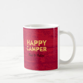 Lantlig beställnings- campa mugg för lycklig