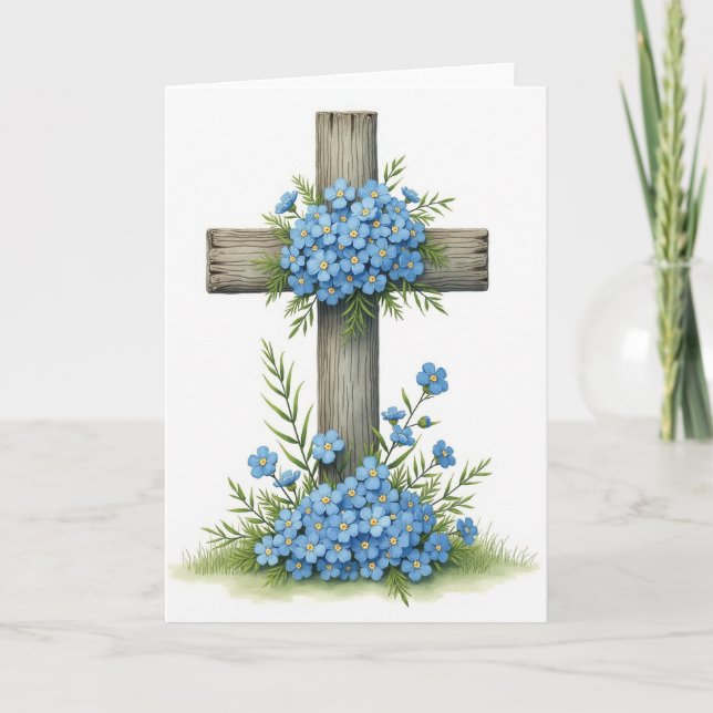 Lantlig Blommig Minneskort Kort (Framsida)