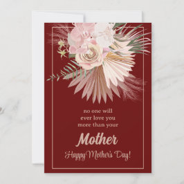 Lantlig blommig morsdagskort – Blommar tillsammans Julkort