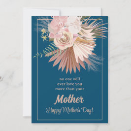 Lantlig blommig morsdagskort – Blommar tillsammans Julkort