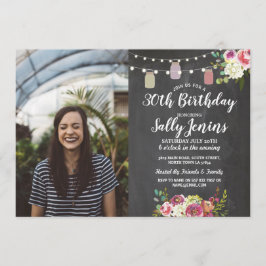 Lantlig blommigt för krita för inbjudningar