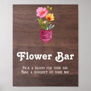 Lantlig blomsterbar krukmakarvas plakat poster