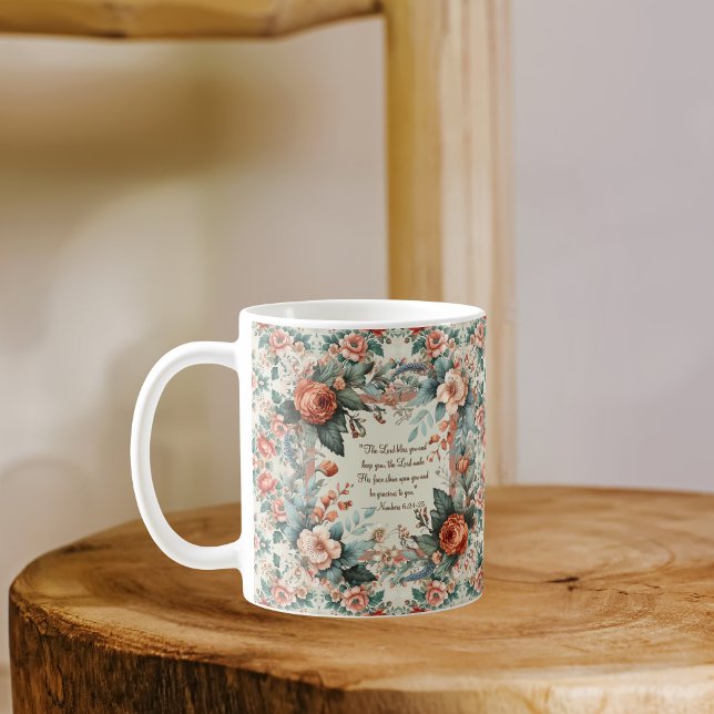 Lantlig Blomsterlig Morgonönskningsmugg Kaffemugg (Skapare uppladdad)