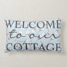 Lantlig bomullsvälkomnande till vår stuga -