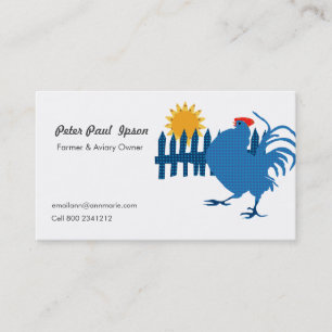 Lantlig bondelandtupp med solsken visitkort