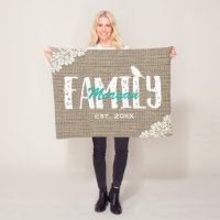 Lantlig Burlap etablerat snört åt efternamn