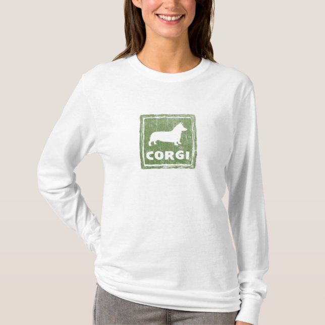 Lantlig Corgi T Shirt (Framsida)