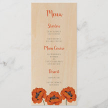 Lantlig Dop Flicka Vallmo Trä Rött Handskrift