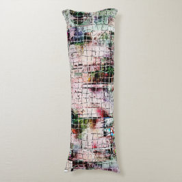 Lantlig färgad konstig teckning under abstrakt jut kroppskudde