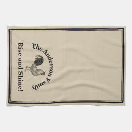 Lantlig feg beställnings- familj för lantbrukarhem kökshandduk