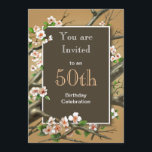 Lantlig födelsedagsfest inbjudningar<br><div class="desc">Härlig födelsedagsfest inbjudan med körsbärsröda blommar för vit och för rosor.</div>