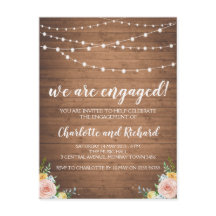 Lantlig förlovningsfest inbjudan vykort