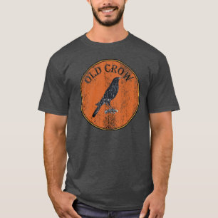 Lantlig gammal kråka över backegeezeren t shirt