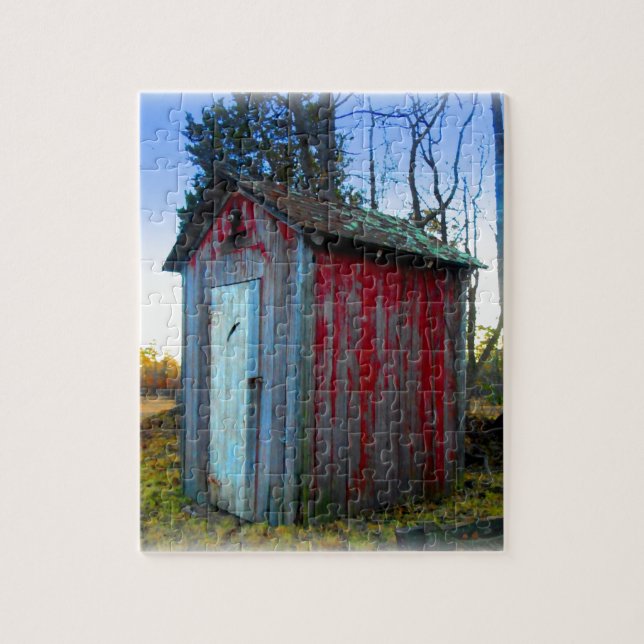 Lantlig gammal skrotenOuthouse Pussel (Vertikal)