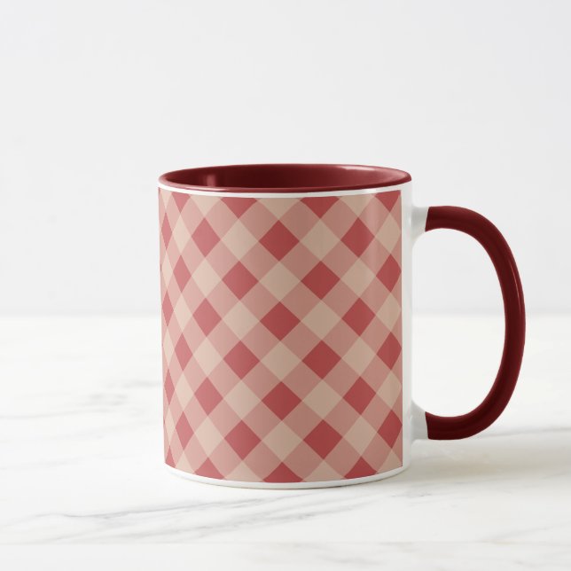 Lantlig Gingham-mugg Mugg (Höger)
