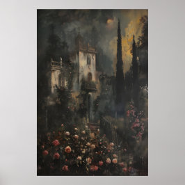 Lantlig herrgårds stuglandskap poster