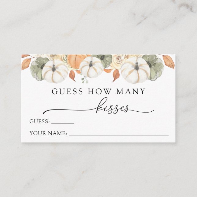 Lantlig Höst Gissa Hur Många Puss Inneslutningskor Tilläggskort (Framsida)