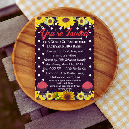 Lantlig husmansfest – Grill & BBQ Grisfest Inbjudningar