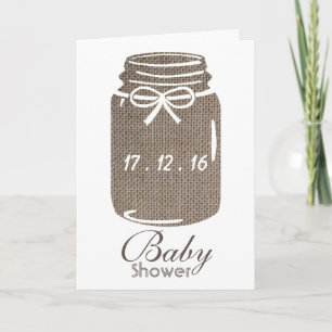 Lantlig inbjudan för baby shower för