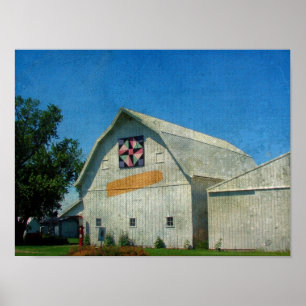 Lantlig Iowa ladugård Poster