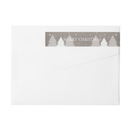 Lantlig julgranreturetiketter etikettband