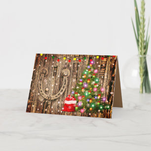 Lantlig julstämning helgkort