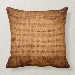 Lantlig Jute #2 för vintageBurlaplinne Kudde