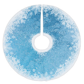 Lantlig kjol för isSnowflaketräd Julgransmatta Borstad Polyester