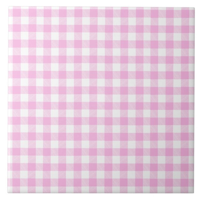 Lantlig kökken i rosa-rutig stuga kakelplatta (Framsidan)