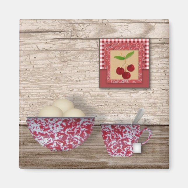 Lantlig köksmagnet magnet (Framsidan)