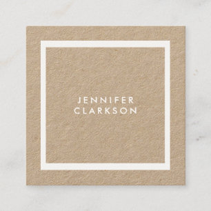Lantlig kraft för modern minimalist vit fyrkantigt visitkort