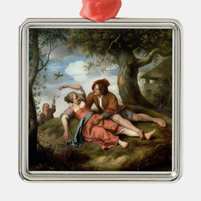 Lantlig kurtis julgransprydnad metall (Framsidan)