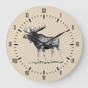 Lantlig landälg & Taupe Stor Klocka