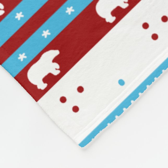 Lantlig landvinter i Aquablått och Marsala Fleecefilt (Hörn)