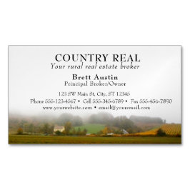 Lantlig lantlig agent för landfastighetmäklare magnetiska visitkort