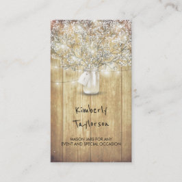 Lantlig Masonburkbrudslöja stränger ljusladugården Visitkort