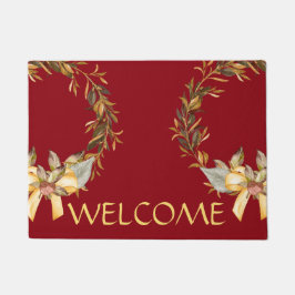 Lantlig matt helgdagkrandörr, rött